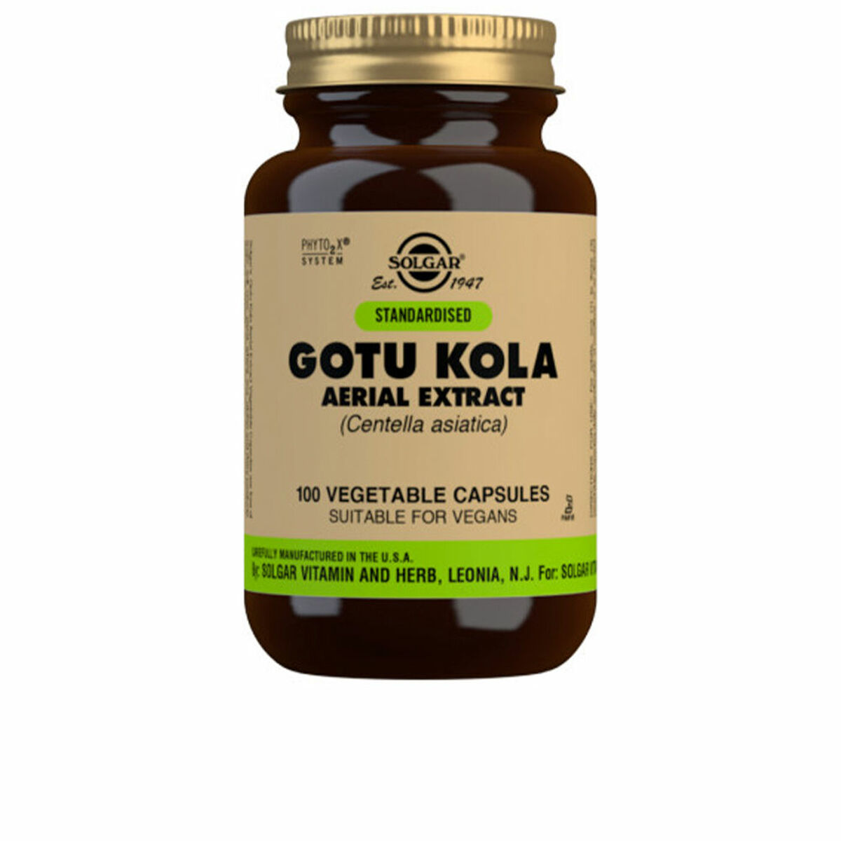Gotu Kola Aerial Extract Solgar 4165 100 Unités